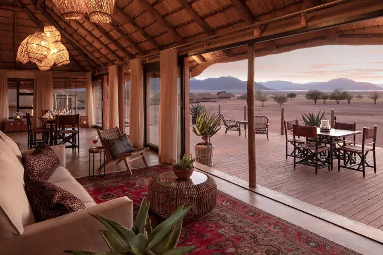 Kwessi Dunes main area and deck.