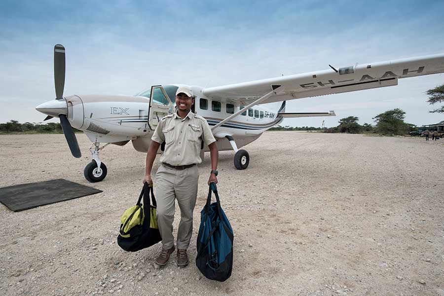 Un corto vuelo le llevará al legendario Serengeti.