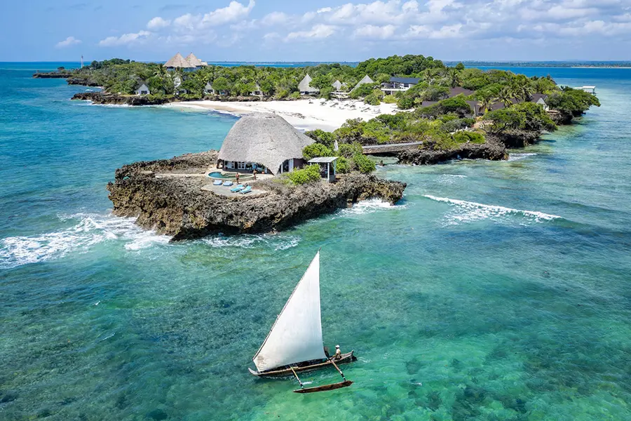 Sailing around the island. 