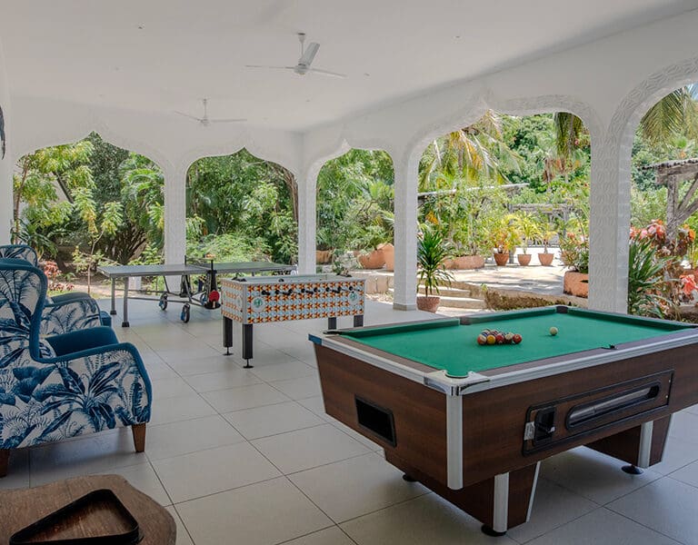 The games area.