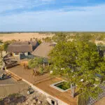 Drone photo of the camp