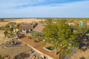 Drone photo of the camp