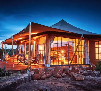 Elewana Loisaba Lodo Springs night exterior