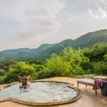 Private swimming pool for your family to enjoy at Lentorre Lodge.