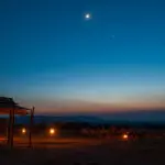 Night time exterior of Mara Under Canvas Tented Camp