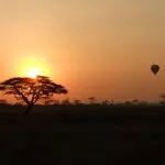Sunset and Air balloon safari