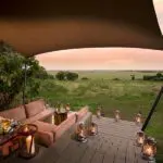 Enjoy sundowners from your suite at Bateleur Camp.