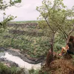 From this natural balcony, the immense view of the Batoka Gorge.