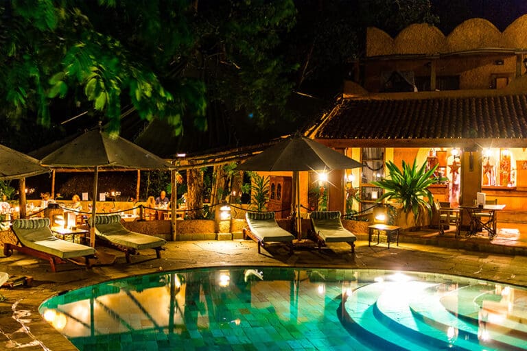 Swimming pool area.