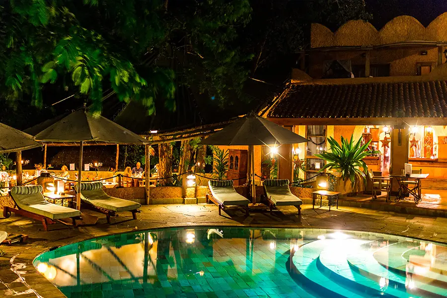 Swimming pool area.