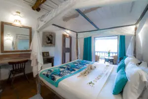 Sea breeze bedroom and living area.