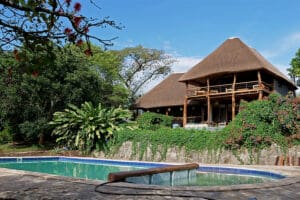 Exterior of main area and swimming pool