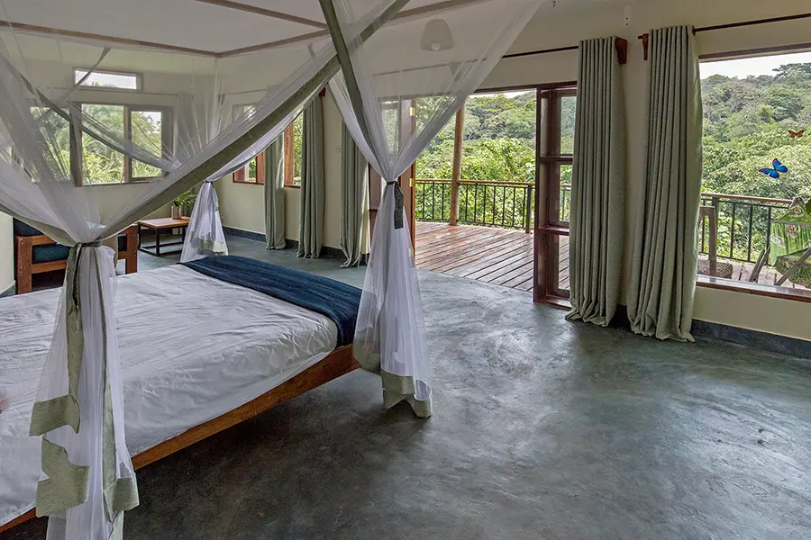 Inside of the bedroom cottage