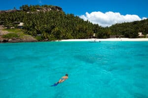 For many, this is what the Seychelles is all about- simply beautiful, deserted beaches.