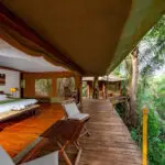 Rhino River Camp, vista de la unidad familiar.