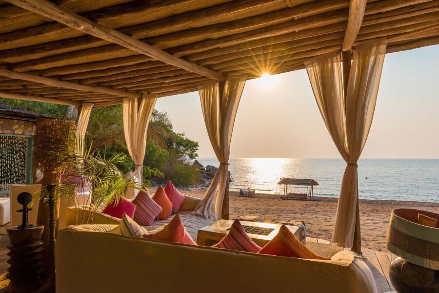 Kaya Mawa main area at Sunset
