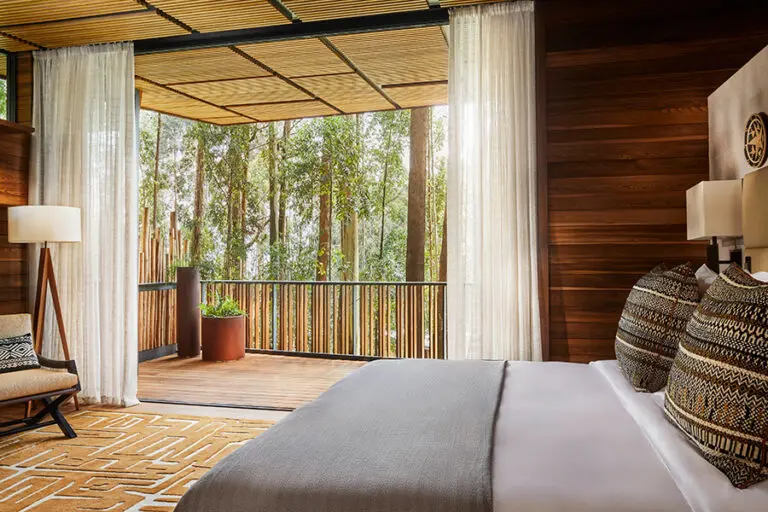 Forest king bedroom.
