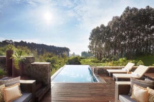 Suite Silverback con vistas a la piscina.