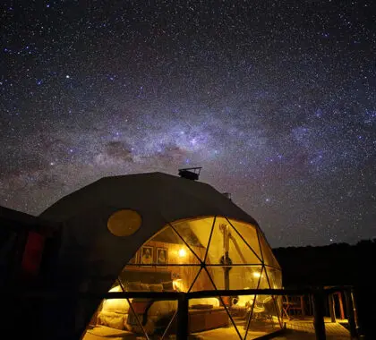 The Highlands Starry dome at night.