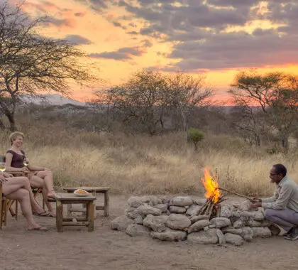 Puesta de sol en Tarangire.