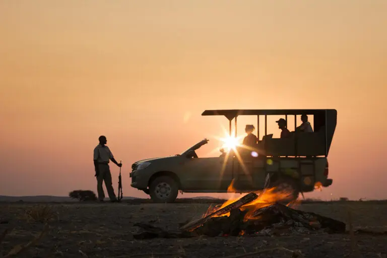 Night game drives in Etosha National Park.