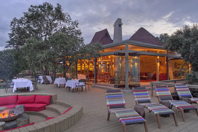 Main guest area at Angama Mara.