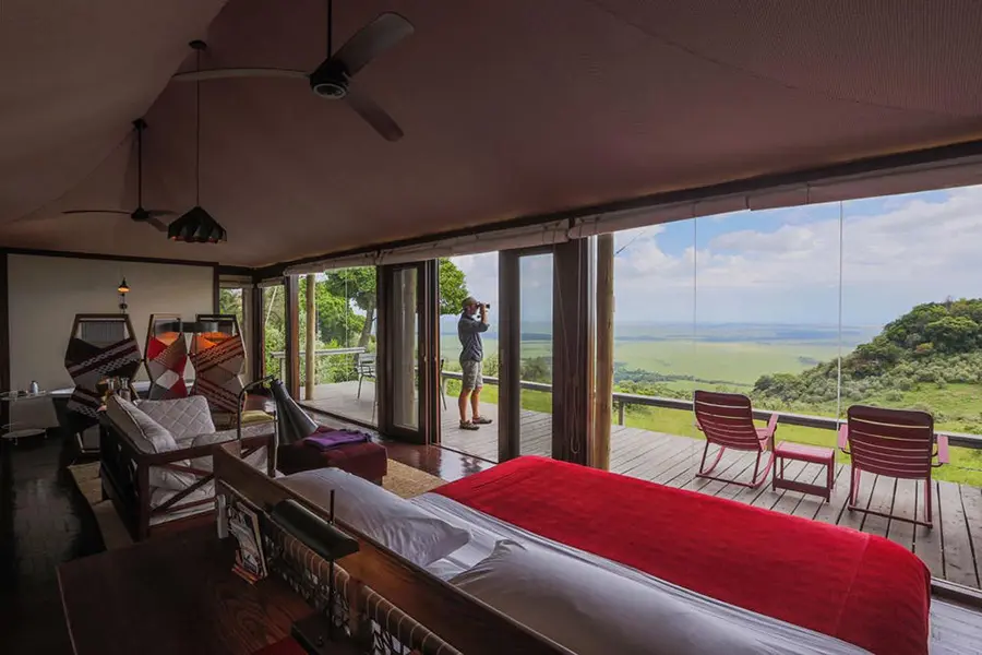 Stylish, classy and contemporary suite at Angama Mara.