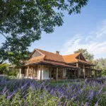 Garden cottage exterior at Legendary Lodge.