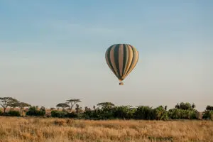 Explore the Serengeti from the air on a hot air balloon safari.