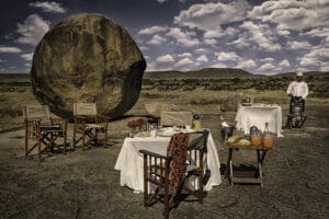 Breakfast out in the wilderness.