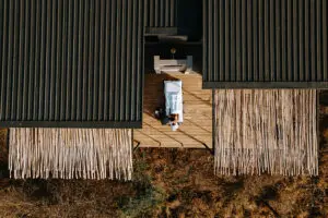 A massage on a private deck.