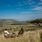 Sundowners in the wilderness of Tanzania.