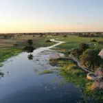 Jao Camp in the heart of the Okavango Delta.