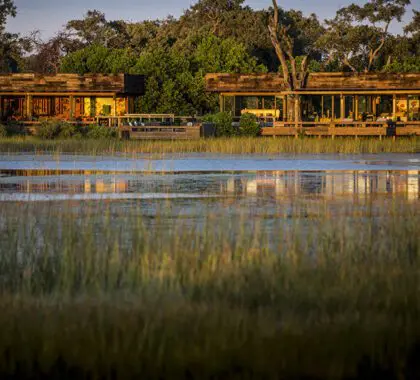 Exterior del campamento Vumbura.