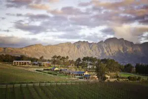 La Residence está rodeada por el valle de Franschhoek.