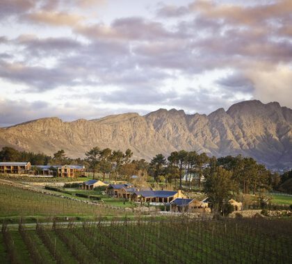 La Residence is surrounded by the Franschhoek Valley.