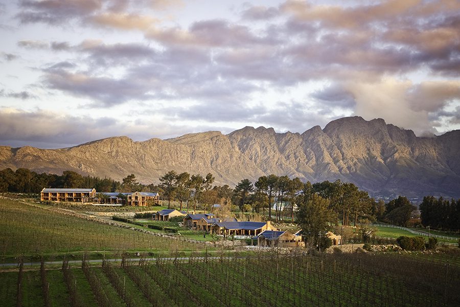 La Residence is surrounded by the Franschhoek Valley.
