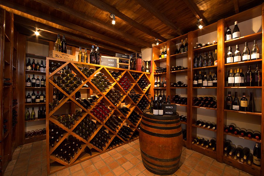 Wine cellar at Mont Rochelle.
