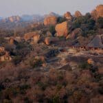 Big Cave Camp in the Matobo Hills, with stupendous views into the Matopos National Park.