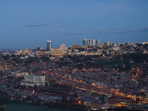 The city lights of Kigali.