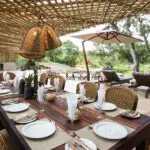 Dining at Simbavati Amani Camp.