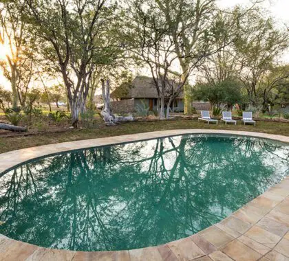 La piscina.