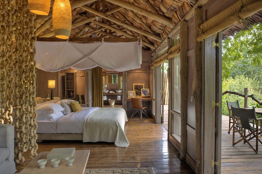 Treehouse suite at Lake Manyara Tree Lodge.