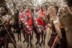 Dance with the Datonga tribe near Mwiba Lodge.