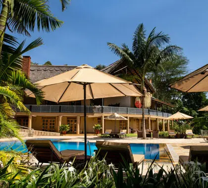 Relax at the pool at Kitela Lodge. 