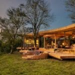 Tanzania Grumeti Serengeti River Lodge Guest Area exterior.