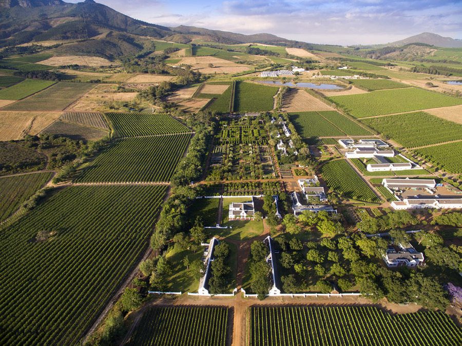 Aerial view of the Franschhoek Valley, Cape Winelands | Go2Africa