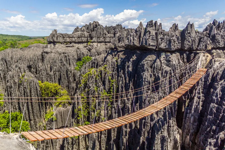 A sunspension bridge in Tsingy de Bemaraha in Madagascar | Go2Africa