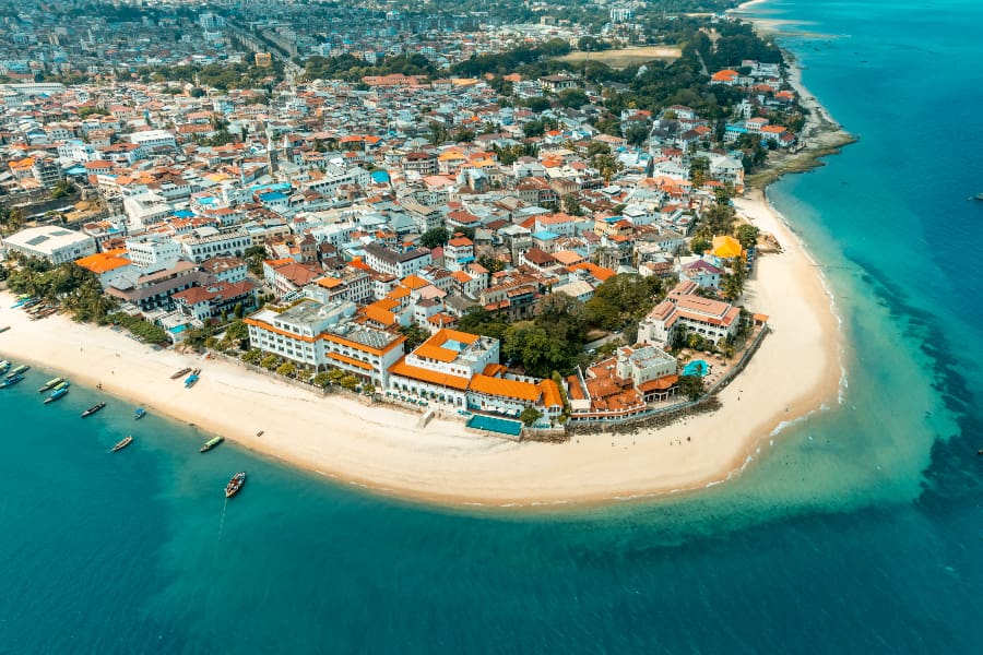 An aerial view of Zanzibar's beach, Stone Town, and beyond | Go2Africa