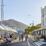 View of Lions Head from outside the Victoria Alfred Hotel.